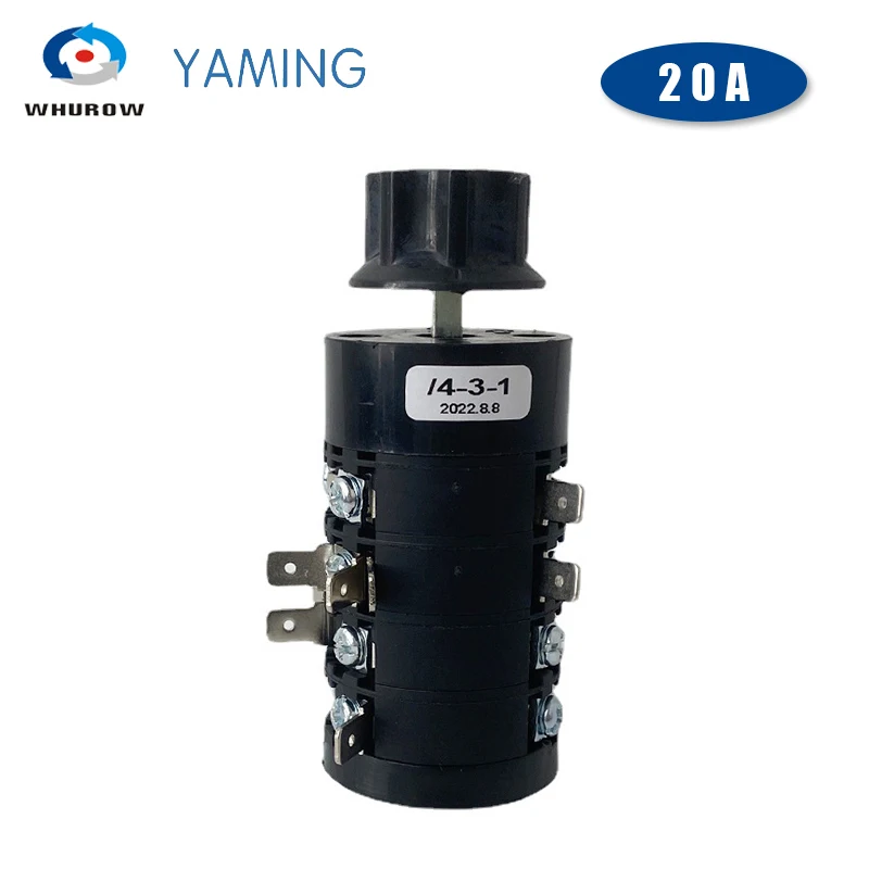 Reset Momentary 3 Positions Manual Transfer Rotary Cam Switch 10A ZHUCO HZ5B  -10/B005.3 10A HZ5B-10/B005.3 10A 3 Pole 12 Screw Cam Changeover Momentary Revers