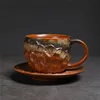 Tasse à café et soucoupe 200 ml, motif météorite, Brown-238-A.