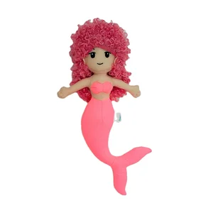 Factory Custom Cute Baby Toy Stuffed Soft Luminous Mermaid Plush Doll Super Soft Plush Material with PP Cotton Filling