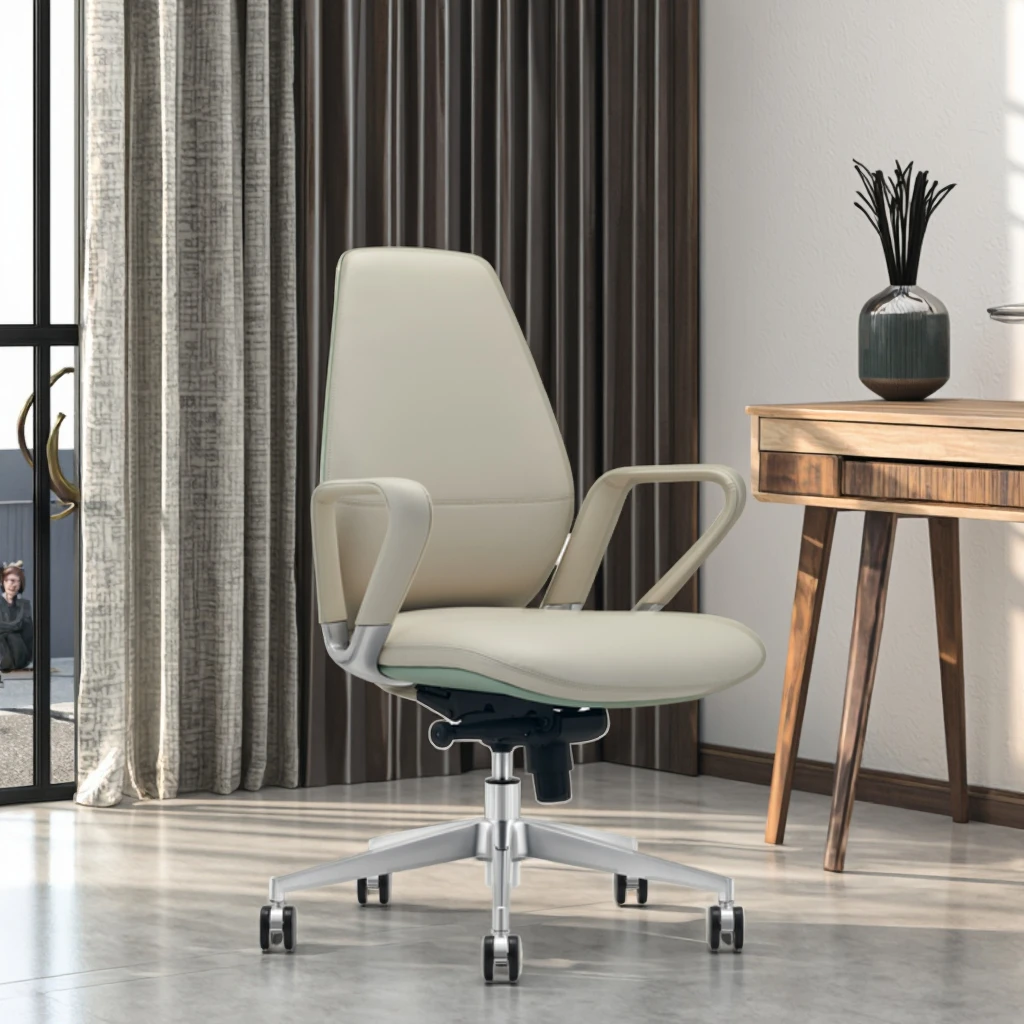 Modern Design Leather Ergonomic Executive Office Chair with Adjustable Height 6