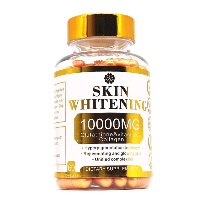 10000mg Natural High Dose Glutathione Gold Capsule For Skin Whitening ...