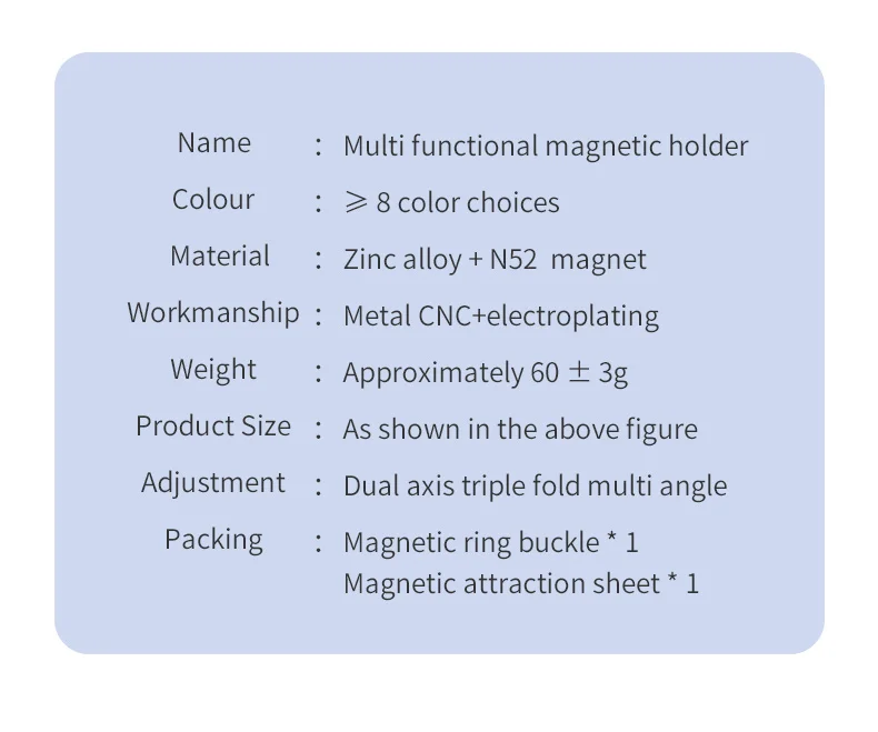 Magnetic Phone Holder Fingertip Gyroscope Design Foldable Dual Axis Stable Stand for Smartphone