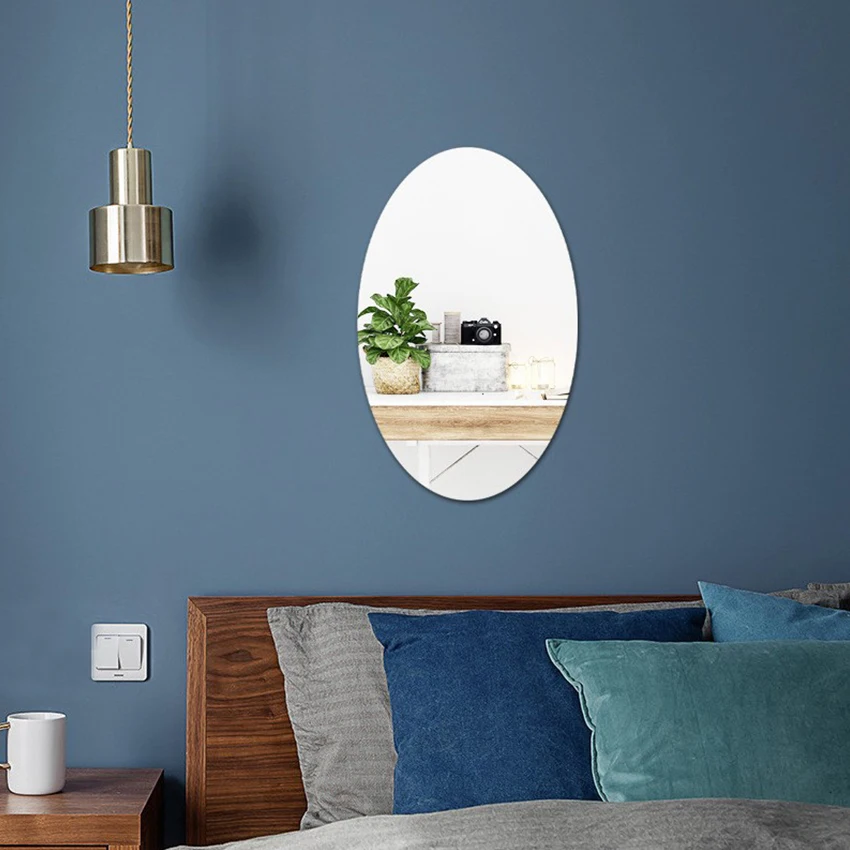 Modern Design Frameless Large Unbreakable Flexible Self Adhesive Acrylic Sticker Home Bedroom Wall Decor Luxury Mirror Miroir