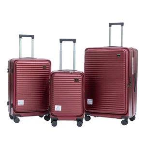 Lightweight Eco-Friendly and Durable Unisex Multifunctional Luggage Front Opening with Universal Spinner Wheel