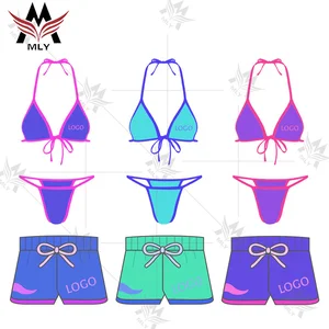 MLY Custom Bikini New Design Towel Fabric Swimwear Women Swimsuit