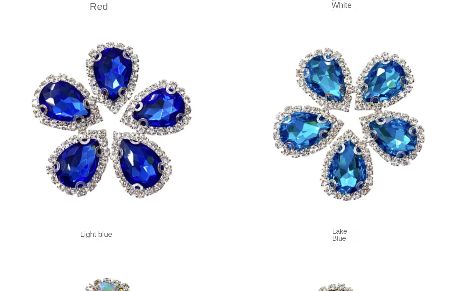 Water Drop Crystal Glass Claw Drill Around The Hand Sewing Diy Wedding