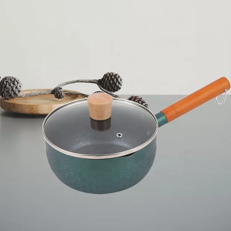 Плоский горшок в японском стиле с молоком Maifan каменная антипригарная молочная кастрюля алюминиевая суповая для