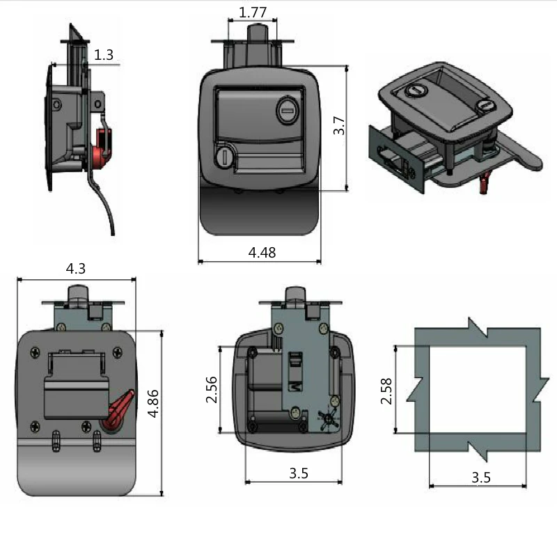 Rv Class C Door Deadbolt Lock Latch Motorhome Camper Outdoor Lock Travel Trailer Truck Caravan Entry Compact Rv Lock factory