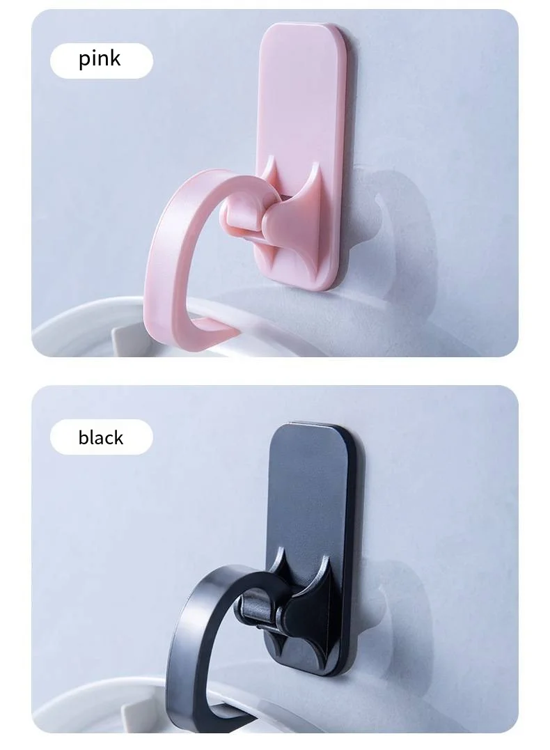 New washbasin storage novelty hooks viscose non-punch washbasin clip bag key sticky Household coat novelty hooks plastic novelty hooks factory