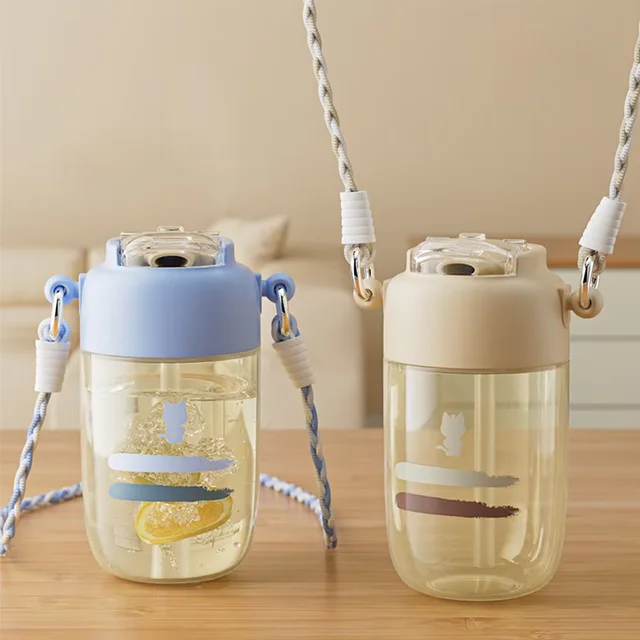 Cocosmile 600ml New Clear Wide Mouth Water Bottle With Straw Portable High Quality Wholesale Tritan Plastic Water Bottle