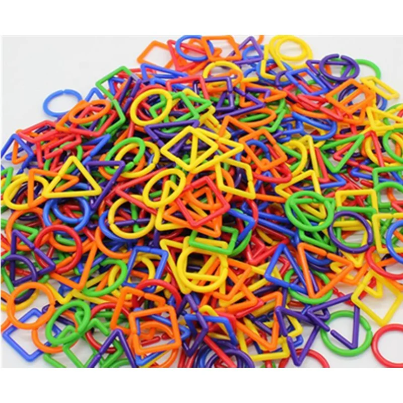 educational toys plastic links mixed shapes