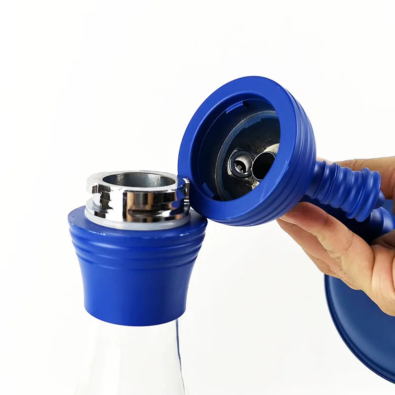 チャコールホルダー付きブルーシーシャパイプフルセットガラス水ギセル