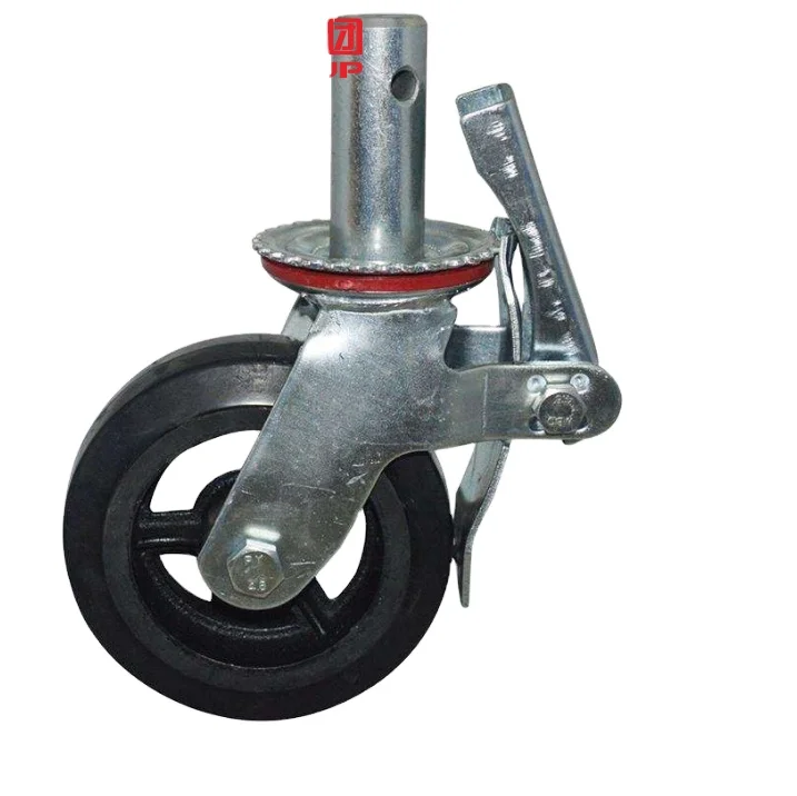 Adjustable Scaffold Caster and Wheels with Locking Brake for Scaffolding or Frame System Ladder & Scaffolding Parts