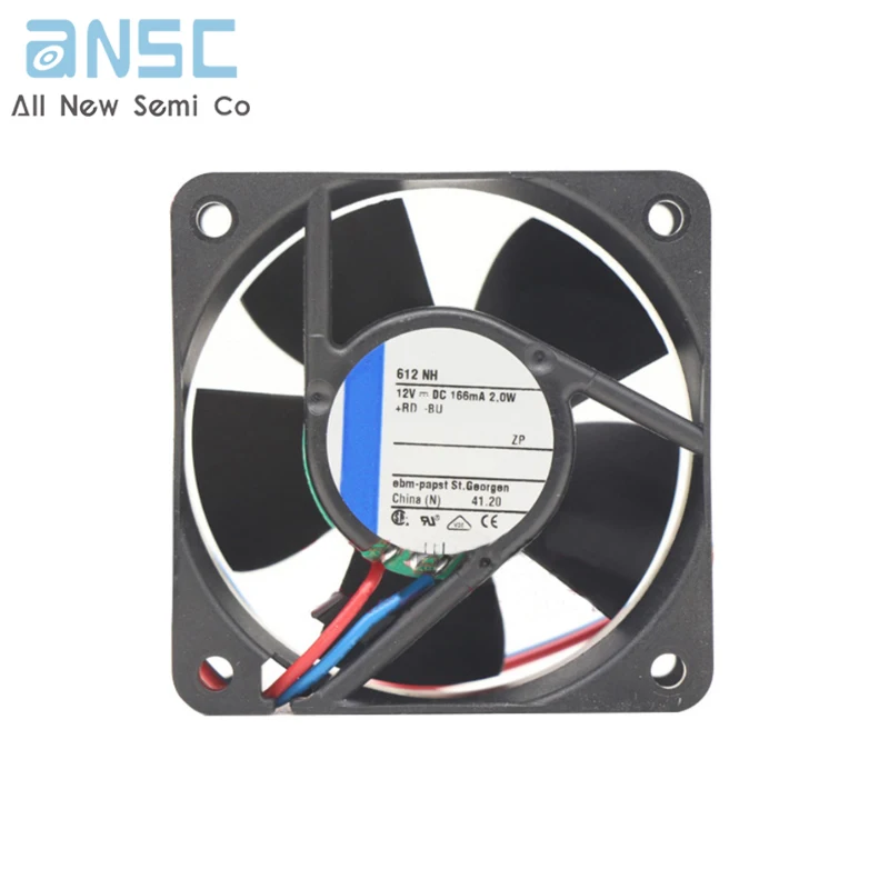 Original Axial fan 612NH 6CM 6025 12V 166MA 2.0W