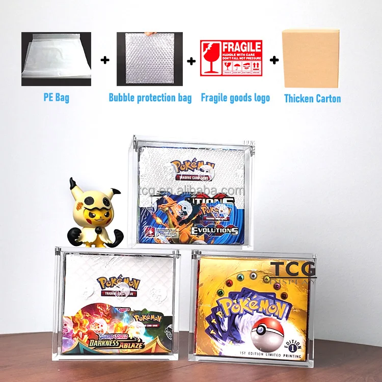 Custom Size 360pcs English Pokémon TCG Booster Box Display Case