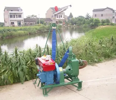 Small Travelling Agriculture Usage Sprinkler Irrigation Machine with 3hp diesel Water Pump