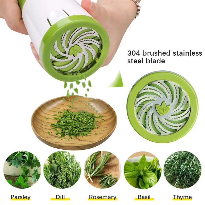 X053 Vegetable Cutter Garlic Coriander Spice Grinder Kitchen Accessories Herb Grinder Spice Mill Parsley Shredder Chopper