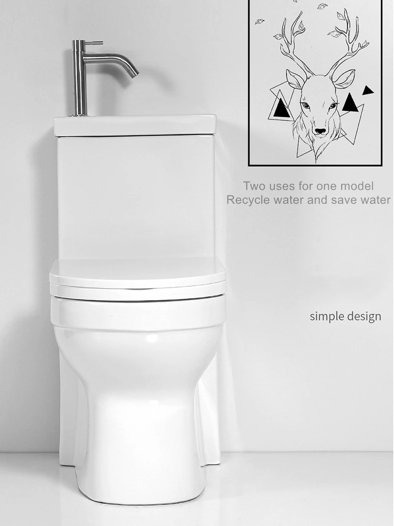 Toilettes avec bol et placard d'eau, cuvette de toilette européen en  confortable