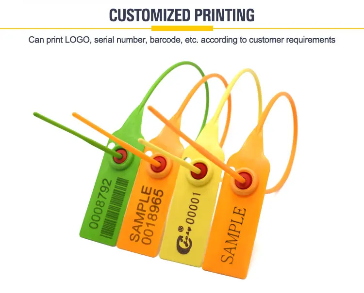 Plastic Coded Security Seal Hs Code With Barcode And Serial Numbers