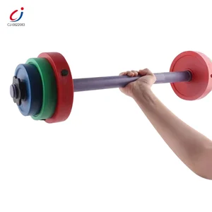 Chengji Weight Lifting Toy Kids Indoor Sport Fitness Equipment Plastic Colorful Weightlifting Dumbbell Toys
