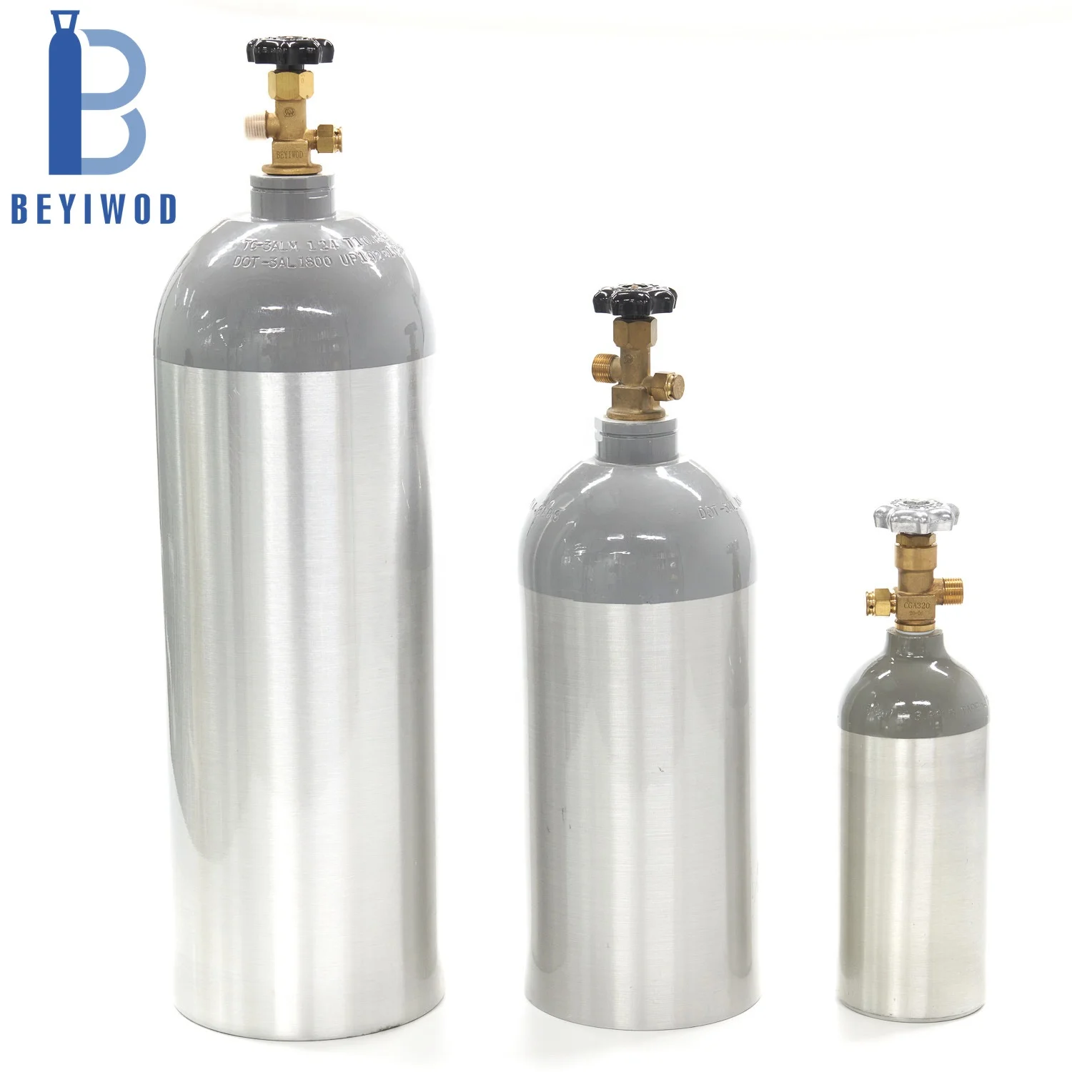 U.S.A standard 2.5lbs 5lbs 10lbs 15lbs 20lbs beverage co2 tank drinking aluminum CO2 gas cylinder with CGA320 valve