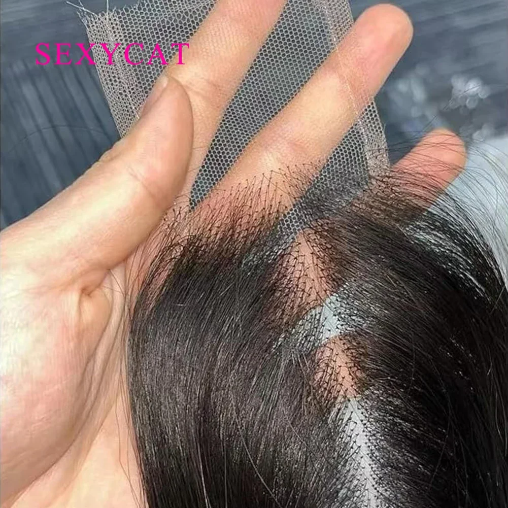 2x6 Lace Closure Straight Human Hair Pre Plucked Skinlike Real Swiss Lace Invisible_voghion.com