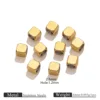 gold Square beads 2.5mm
