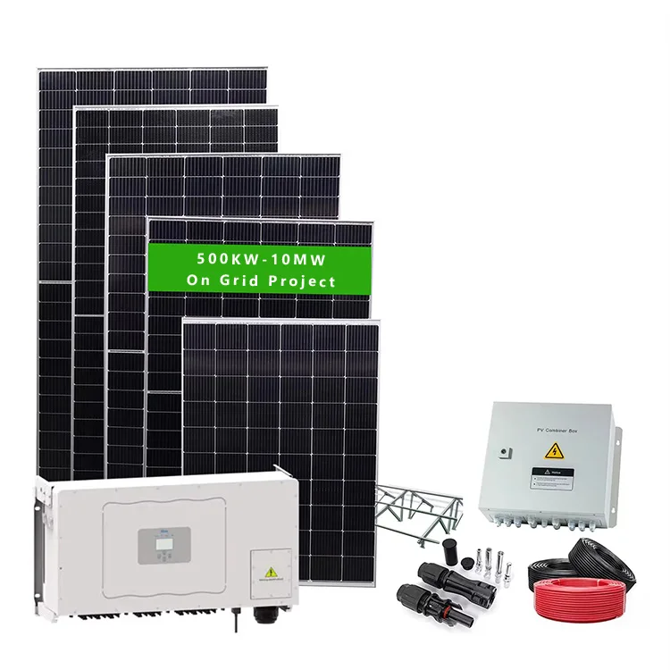 Solar Power System 500KW-10MW Solar Panels on Grid Solar System Hybrid 10MW On-Grid Power Station with MPPT Controller