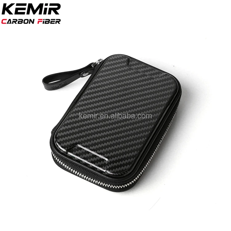 
RFID Blocking Multifunction Real carbon fiber key card holder bag case wallet with carbon fibre hard case box 