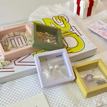 Exquisite Jewelry Box With Clear Window Display Necklace Ring And 3D Pe Film Packaging Gift Box