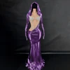 Purple with silver crystals