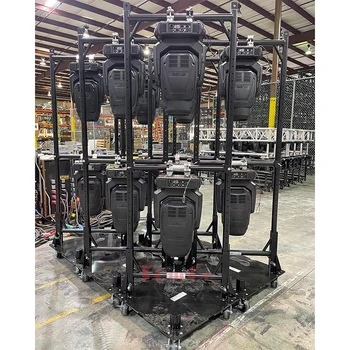 Adjustable Height Flyable Black Aluminum U Torm Lights Ladder Truss