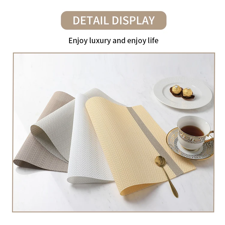 Starunk Pvc Woven Placemats Heat-insulating Non-slip Waterproof 