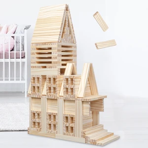 New Wooden Montessori Toys High Quality Colorful Wooden DIY Wooden  Log Color Building Blocks Toy Wooden Construction Sets