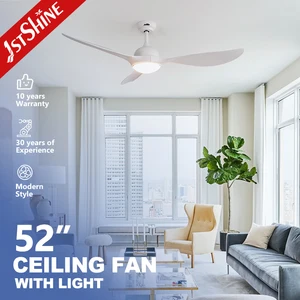 1stshine Ceiling Fan Light White Fancy ABS Blades Energy Saving Hot Sale DC Ceiling Fan with LED Lighting
