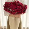 red rose (off-white blanket