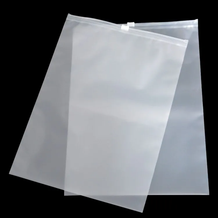 High Quality PVC Transparent Frosted Plastic Zipper Bag / Ziplock