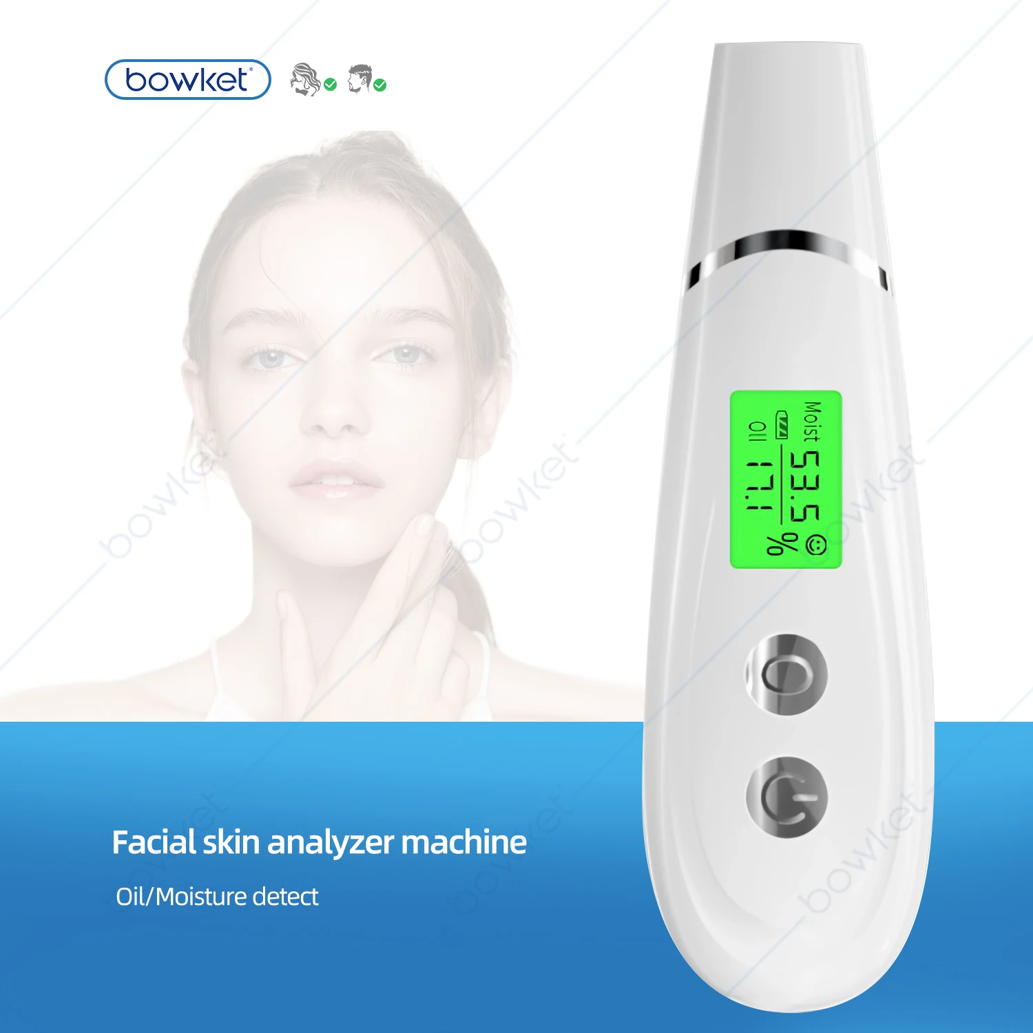 Bowket Home Use Digital Skin Oil Sensor Analyzer