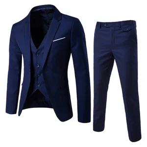 Men's Suits & blazer Jacket Wedding Groom Three Sets of Lapel Slim Europe the United States Formal Casual Suit blazer Men