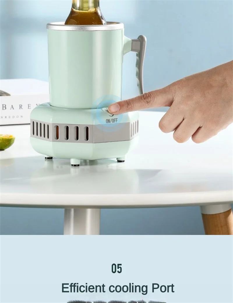 Car Personal Portable Cold Drink Car Outdoor Office Fast Refrigeration Cup Ice Machine Beer Beverage Cooling Cup