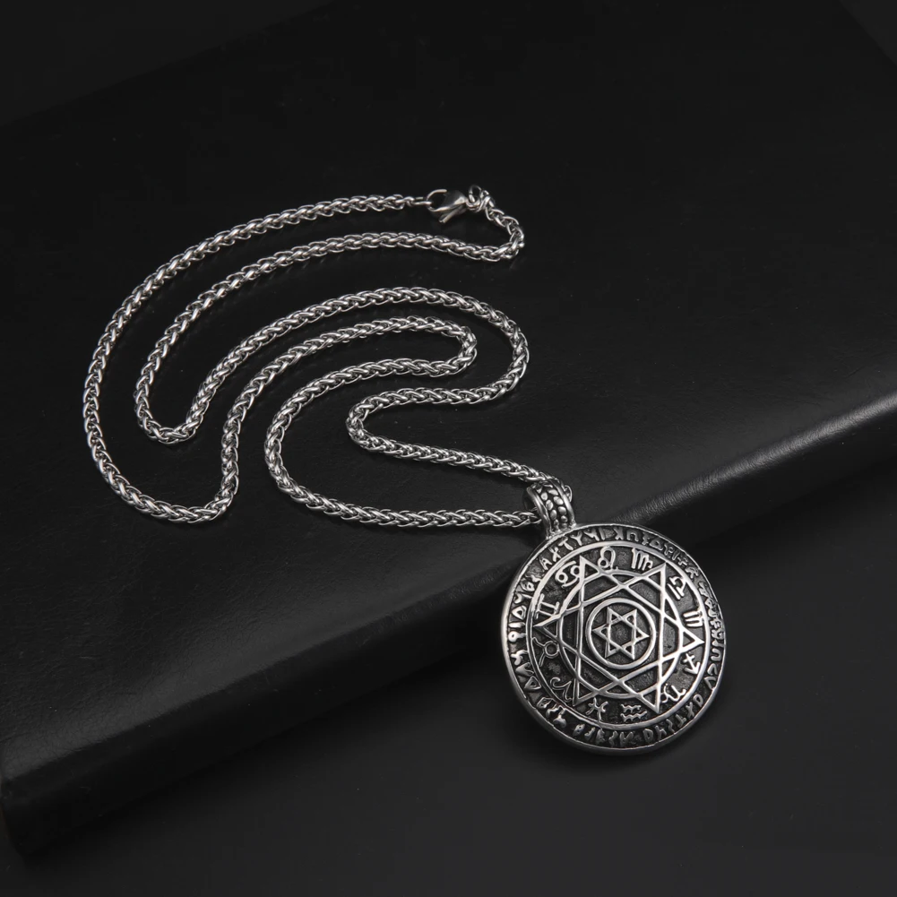 Solomon Six-Pointed Star Pendant Stainless Steel Men's