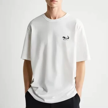 Summer New embroideryPremium Custom Oversized Drop Shoulder Plus Size Men's T-shirts