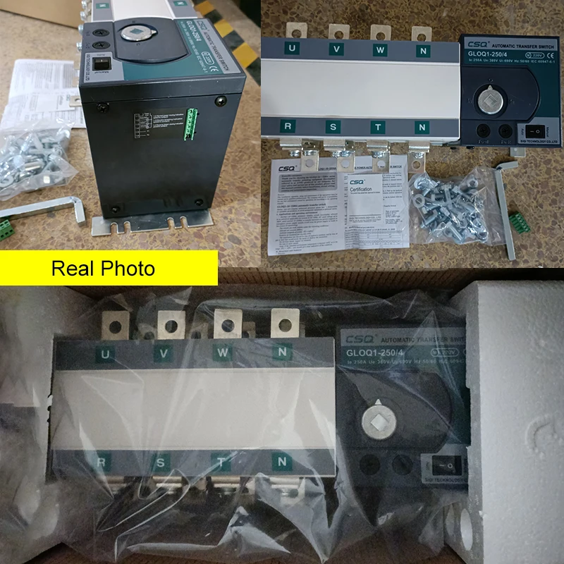 PC Class 200 Amp ATS Controller Automatic Transfer Switch CE CB AC220V 380V ATSE Supplier CSQ 250A Automatic Changeover Switch