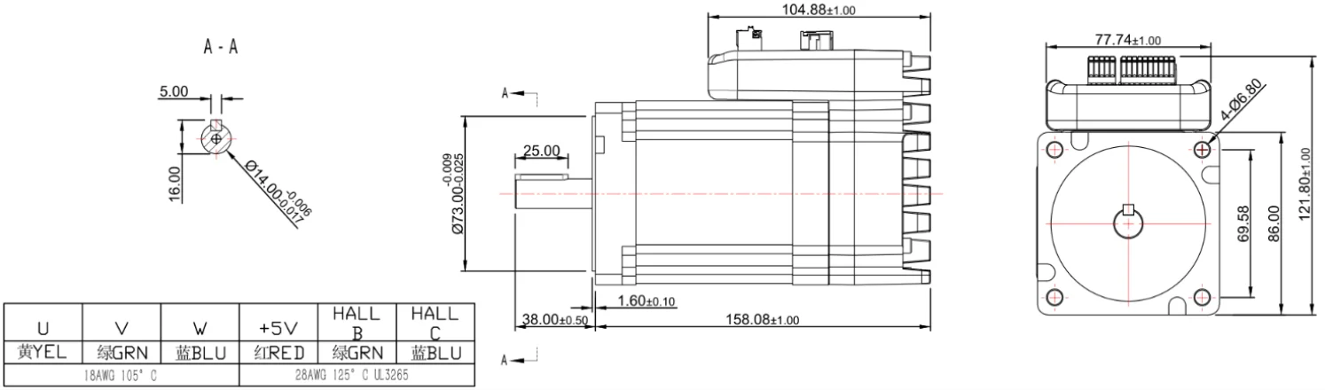 Ihsv86-30-44-48 440w 48vdc 3000rpm 1.4nm 13.1a Encoder Line 1000 Line ...