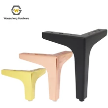 Chair Legs Metal Triangle Black Sofa Legs Gold Replacement Metal Furniture Legs Dresser Cabinet Sofa Feet