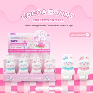 Customized Rabbit Collar Correction Tape - Novelty Animal Design White Correct Tape Dispenser