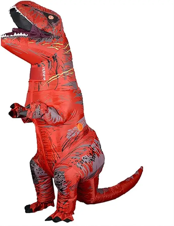 Adult Inflatable T Rex Dinosaur Costume Air Blow Up Dino Costume Funny