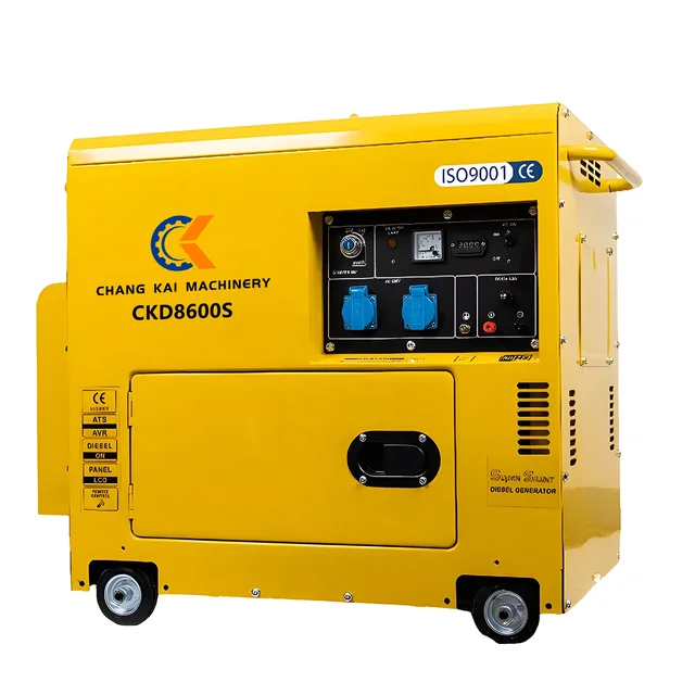 Hot sales 7kVA electric start CKD8600S long life and durable  super silent  diesel generator also support open diesel generator