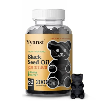 Private Label 2000 Mg Black Seed Oil Gummies Boost Immunity Hair Support Improving Texture Nail Strength Skin Care