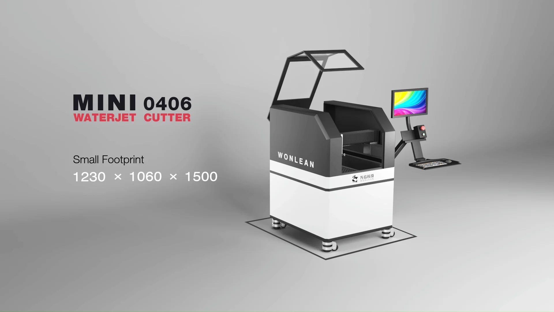 Wonlean Fully Enclosed Small Water Jet Cutter Price Cnc Micro Waterjet